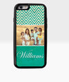 Teal and white chevron case