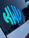 Holographic Circle Monogram Decal